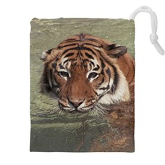 Swimming Tiger Drawstring Pouch (4xl) by ExtraAwesomeSauce