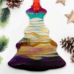 Vibrant Sunset Over Serene Lake Christmas Tree Ornament (two Sides) by ExtraAwesomeSauce