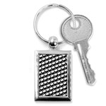 Stylish Coffee Cup Pattern Key Chain (Rectangle) Front