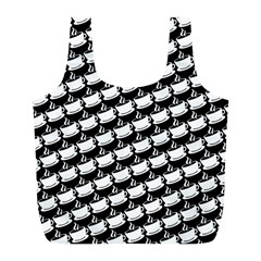 Stylish Coffee Cup Pattern Full Print Recycle Bag (l) by ExtraAwesomeSauce