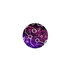 Cosmic Network Geometric Art 1  Mini Buttons by ExtraAwesomeSauce