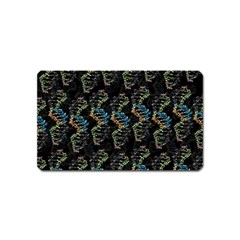 Multicolored Dna Strand Art Magnet (name Card) by ExtraAwesomeSauce