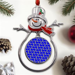 Eye Of Horus Pattern Metal Snowman Ornament by ExtraAwesomeSauce