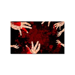 Horror Themed Bloody Hands Sticker Rectangular (10 Pack) by ExtraAwesomeSauce