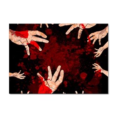 Horror Themed Bloody Hands Sticker A4 (100 Pack) by ExtraAwesomeSauce