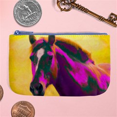 Vibrant Abstract Equine Art Large Coin Purse by ExtraAwesomeSauce