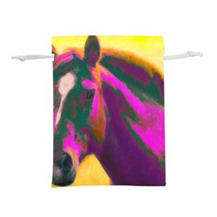 Vibrant Abstract Equine Art Lightweight Drawstring Pouch (m) by ExtraAwesomeSauce