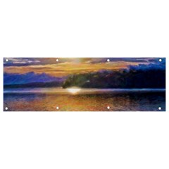 Serene Sunset Over Water Banner And Sign 9  X 3  by ExtraAwesomeSauce