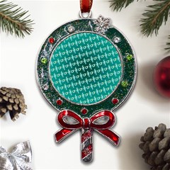 Peaceful Japanese Kanji Design Metal X mas Lollipop With Crystal Ornament by ExtraAwesomeSauce