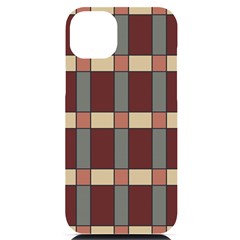 Modern Art Geometric Pattern In Red Hues Iphone 14 Plus Black Uv Print Case by ExtraAwesomeSauce