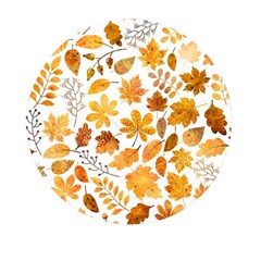 Brown Autumn Leaves Mini Round Pill Box (pack Of 3) by kyorashop23