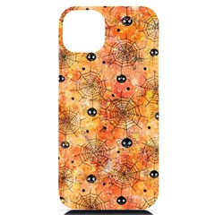Spooky Spider Pattern, Adoxali, Halloween Iphone 14 Plus Black Uv Print Case by kyorashop23