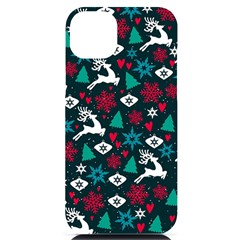 Holiday Season Pattern Iphone 14 Plus Black Uv Print Case by kyorashop23