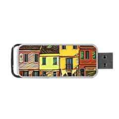 Colorful Venice Homes - Venezia, Italy Portable Usb Flash (two Sides) by ConteMonfrey