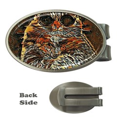 Cats Are Cooler Cat In Glasses Money Clips (oval)  by ConteMonfrey