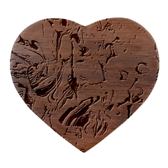 Blue Islands Heart Wood Jewelry Box by kaleidomarblingart