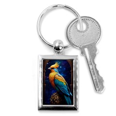 Exotic Bird Art Key Chain (rectangle) by AIDreaming