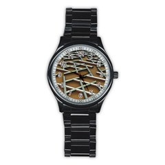 Expression Of Structure Stainless Steel Round Watch by geonetique