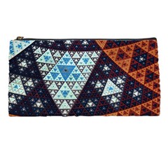 Fractal Triangle Geometric Abstract Pattern Pencil Cases by Cemarart