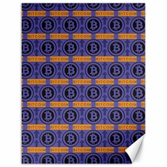 Bitcoin Logo Pattern Canvas 12  X 16  by ExtraAwesomeSauce