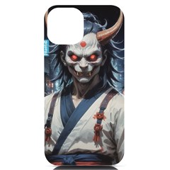 Demon Samurai Iphone 14 Black Uv Print Case by AwesomeSauce