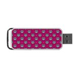 Calavera Cat Art Pattern Portable USB Flash (Two Sides) Back