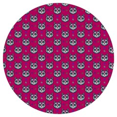 Calavera Cat Art Pattern Round Trivet by ExtraAwesomeSauce