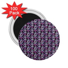 Sugar Skull Cat Pattern 2 25  Magnets (100 Pack)  by ExtraAwesomeSauce
