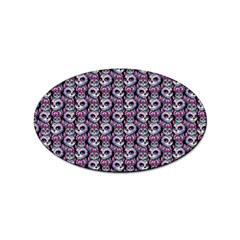 Sugar Skull Cat Pattern Sticker (oval) by ExtraAwesomeSauce