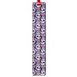 Sugar Skull Cat Pattern Large Book Marks Front