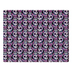 Sugar Skull Cat Pattern Two Sides Premium Plush Fleece Blanket (large) by ExtraAwesomeSauce