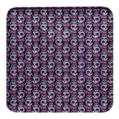 Sugar Skull Cat Pattern Square Glass Fridge Magnet (4 Pack) by ExtraAwesomeSauce