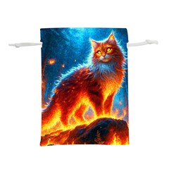 Enchanted Fire Feline Lightweight Drawstring Pouch (m) by ExtraAwesomeSauce
