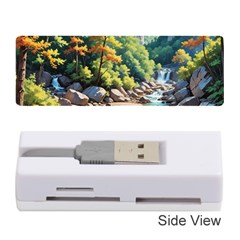 Serene Mountain Waterfall Landscape Memory Card Reader (stick) by ExtraAwesomeSauce