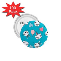 Birtay Cats Bunnies, Koteto 1 75  Buttons (100 Pack)  by kyorashop23