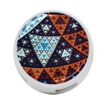 Fractal Triangle Geometric Abstract Pattern 4-Port USB Hub (One Side) Front