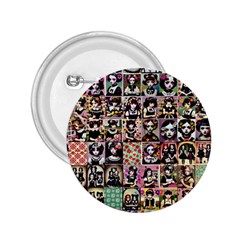 Spanish Gothic Girls Pattern 2 25  Buttons by violetheavensky