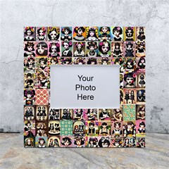 Spanish Gothic Girls Pattern White Box Photo Frame 4  X 6  by violetheavensky