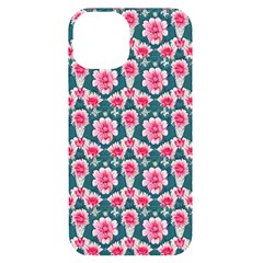 Retro 1880s Flowers Pattern 22 Iphone 14 Black Uv Print Case by violetheavensky