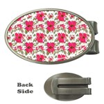 Retro 1880s Flowers Pattern 14 Money Clips (Oval)  Front