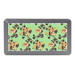Retro 1880s Flowers Pattern 24 Memory Card Reader (mini) by violetheavensky