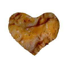 Homemade Flan Extreme Close-up Texture Standard 16  Premium Flano Heart Shape Cushions by dflcprintsclothing