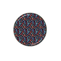 Vintage Style Christmas Decoration Pattern Motif Hat Clip Ball Marker (4 Pack) by dflcprintsclothing