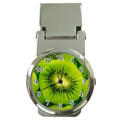 Kiwi Fruits, Close-up, Exotic Fruit Money Clip Watches by kyorashop23