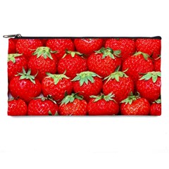 Strawberry Texture, Macro, Ripe Strawberry Pencil Cases by kyorashop23