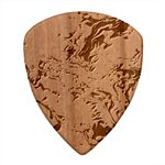 Abstract flames Wood Guitar Pick (Set of 10) Front
