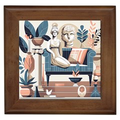 Sculpture Statue Angel Artwork Framed Tile by Salmanaz77