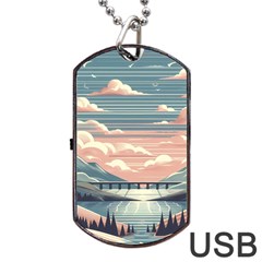 Artwork Painting Sculpture Nature Dog Tag Usb Flash (two Sides) by Salmanaz77