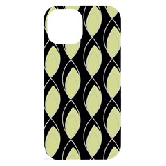 Brown Minimalist Leaves Iphone 15 Black Uv Print Pc Hardshell Case by ConteMonfrey