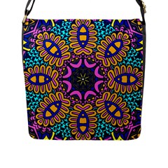 Mandala Fishes   Flap Closure Messenger Bag (l) by ConteMonfrey